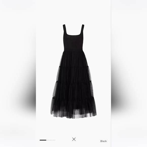 Alice + OliviaChara Tiered Tulle Midi-Dress